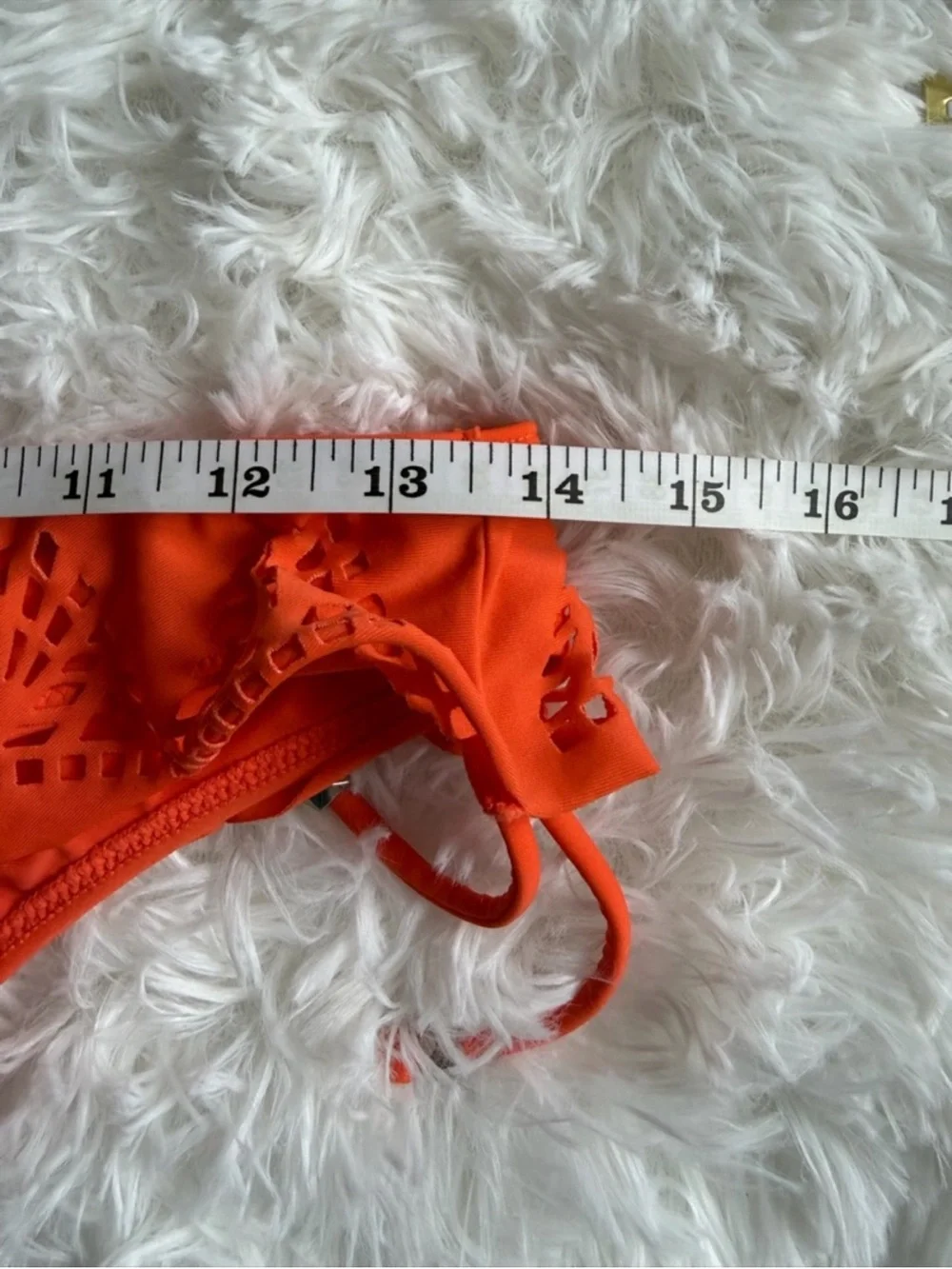 Zingara Orange Ruffle Bikini Set Lace Trim Tie Side Swimwear Size 6/8